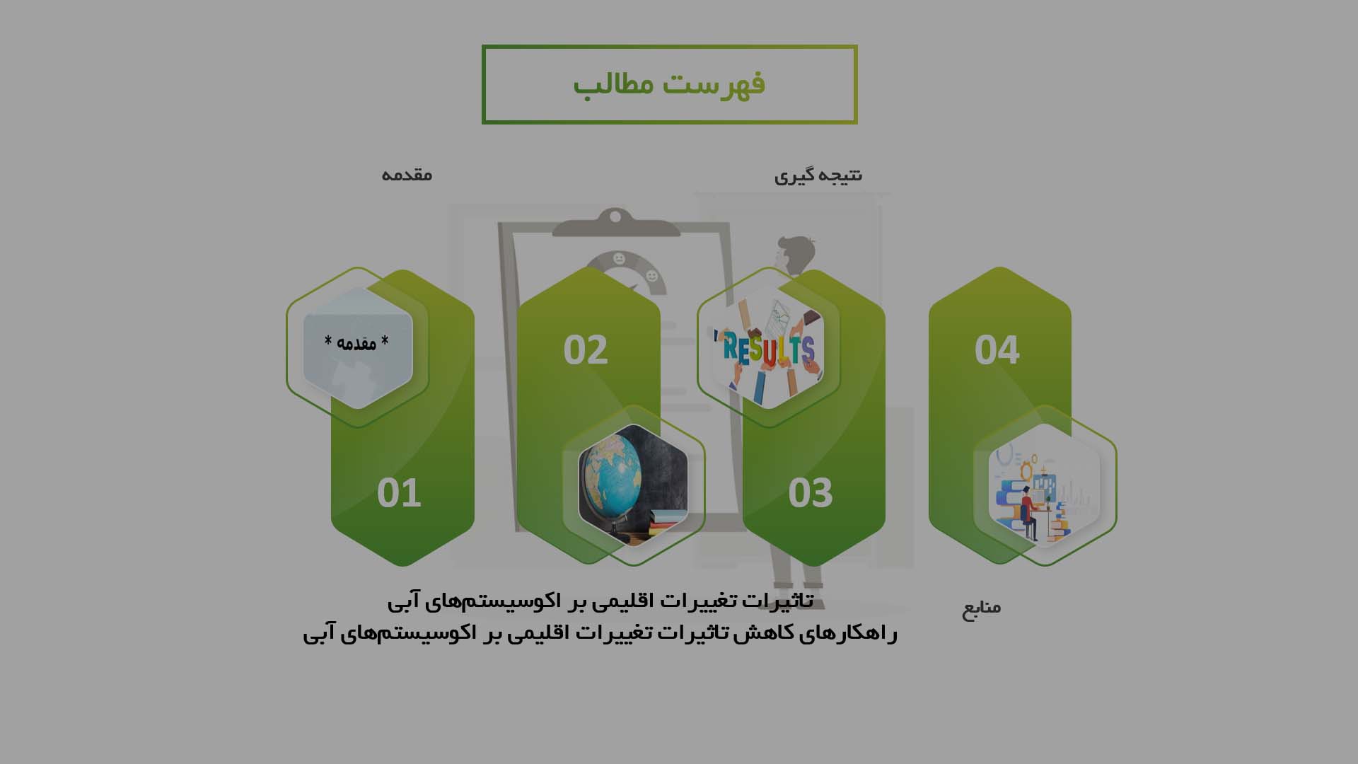 پاورپوینت تاثیر تغییرات اقلیمی بر اکوسیستم‌های آبی